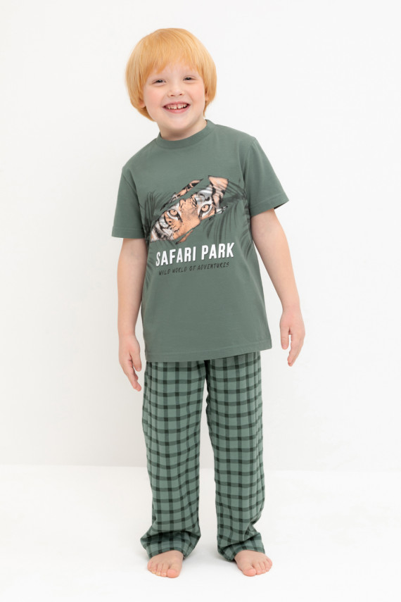 

Пижама для мальчиков CROCKID, К 1599, цвет - зеленый, Пижама