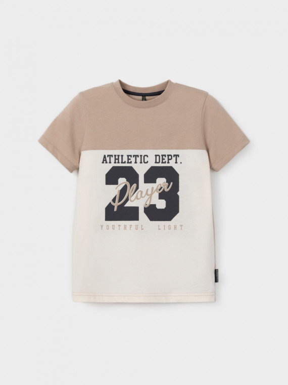 

Футболка для мальчиков CROCKID, КР 302984, цвет - бежевый, Футболка