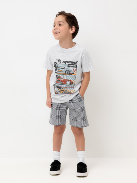 

Шорты для мальчика для мальчиков CROCKID, КР 400804, цвет - светло-серый5, Шорты для мальчика