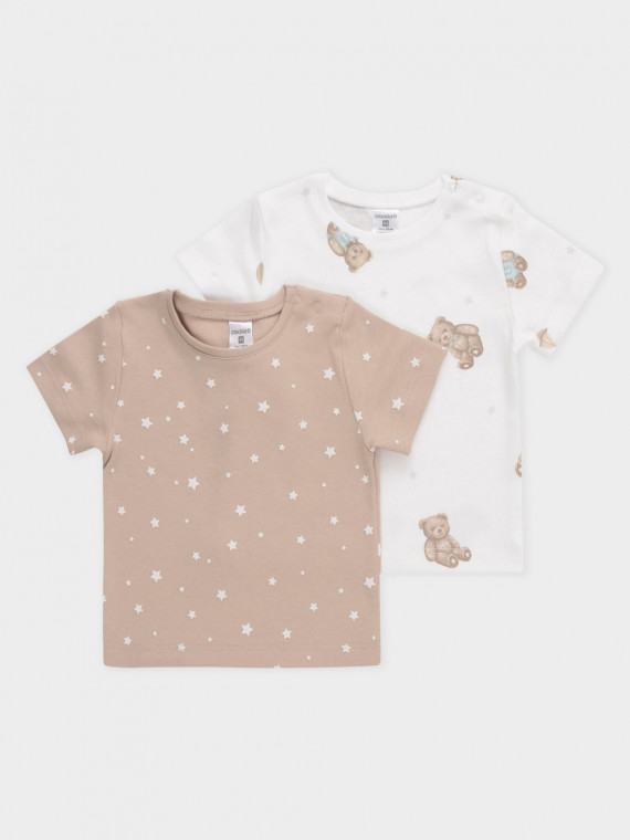 

Футболка для новорожденных CROCKID, К 301156-2уп, цвет - бежевый, Футболка