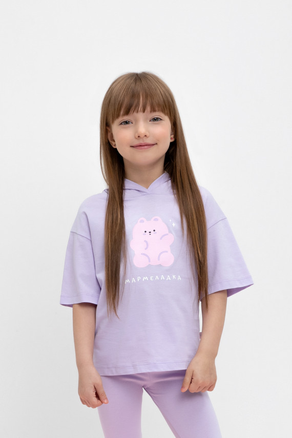 Футболка для девочек CROCKID КР 302400 цвет - фиолетовый 499₽