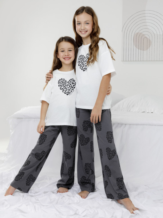 

Пижама для девочек CROCKID FAMILY, МП 1657, цвет - белый, Пижама