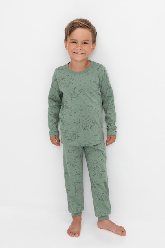 

Пижама для мальчиков CROCKID, К 1561, цвет - зеленый, Пижама