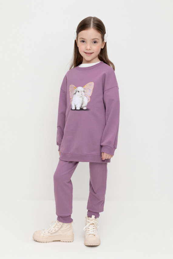 

Брюки для девочек CROCKID, КР 400759, цвет - бордовый, Брюки