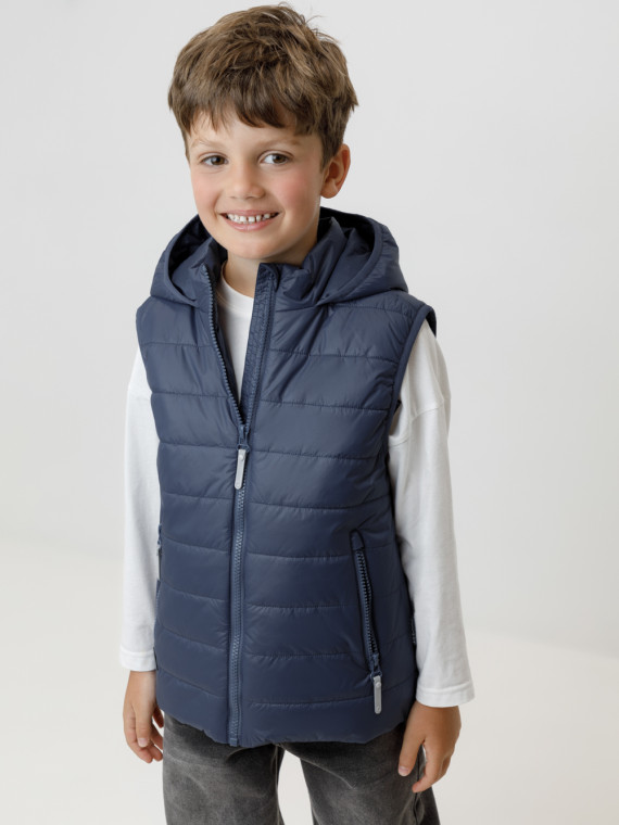 

Мембранный жилет с утеплителем для мальчика для мальчиков CROCKID, ВК 35021/1 ГР, цвет - синий, Мембранный жилет с утеплителем для мальчика