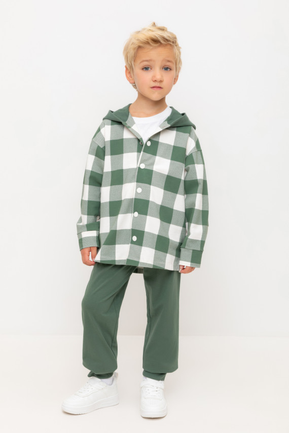 

Брюки для мальчиков CROCKID, КР 400633, цвет - зеленый, Брюки