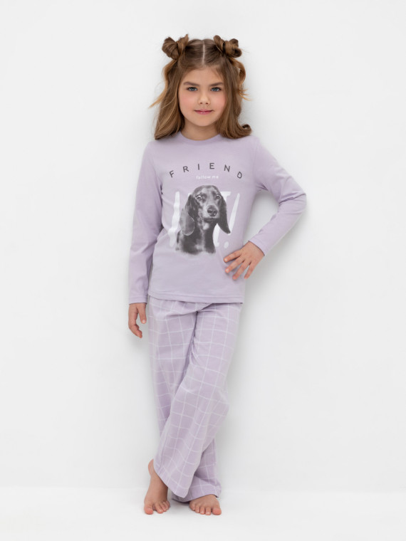Пижама для девочек CROCKID К 1623 цвет - фиолетовый 1039₽