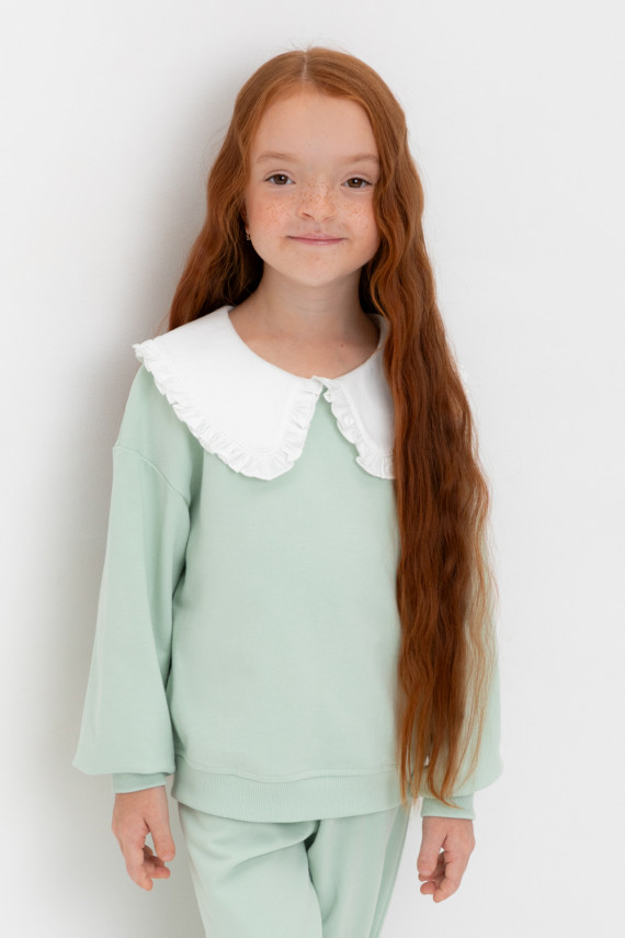 Джемпер для девочек CROCKID КР 302709 цвет - голубой 1499₽