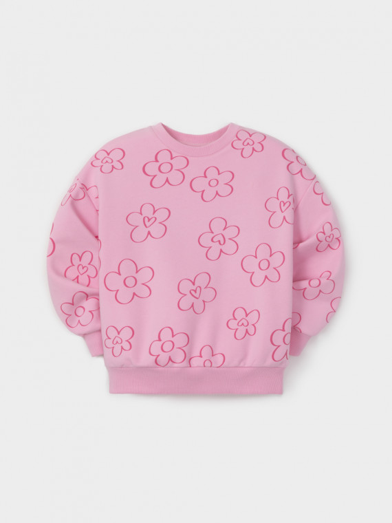 

Свитшот для девочки для девочек CROCKID, КР 303014-1, цвет - розовый, Свитшот для девочки