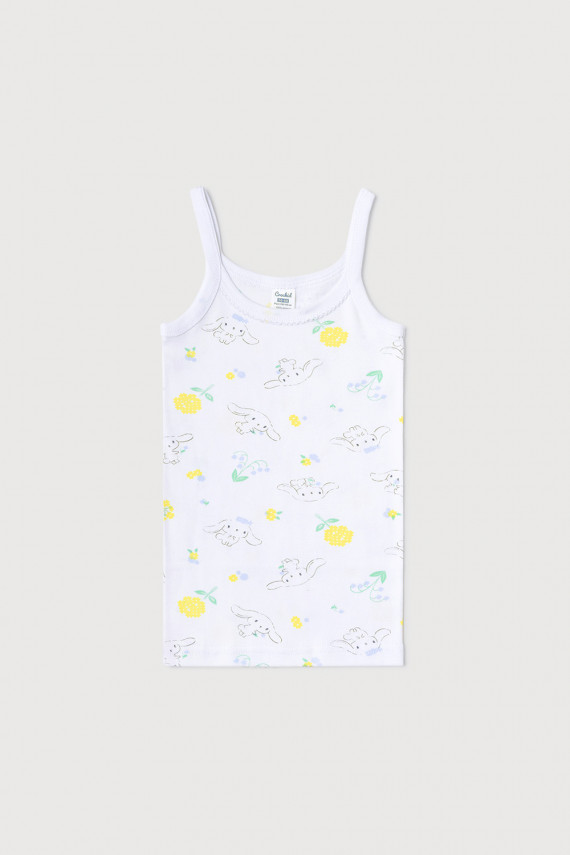 

Майка для девочек CROCKID, К 1082, цвет - белый, Майка