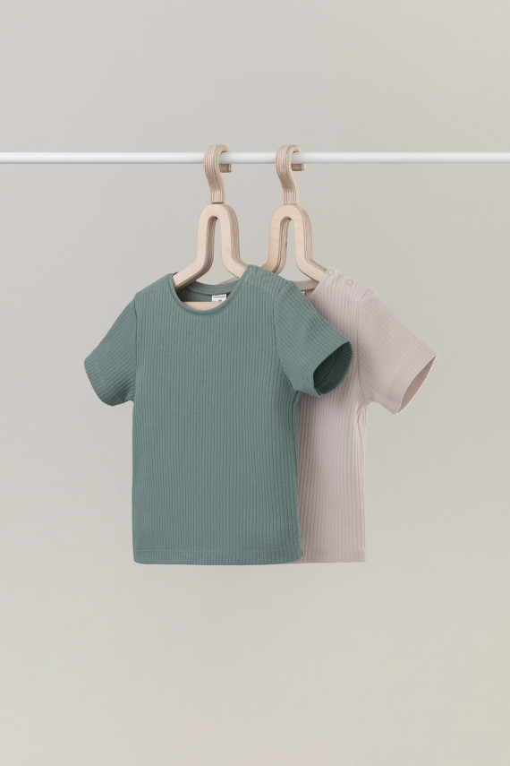 

Футболка для новорожденных CROCKID, К 302521-2уп, цвет - бежевый, Футболка