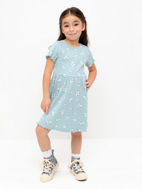 

Платье для девочек CROCKID, КР 5793, цвет - голубой, Платье