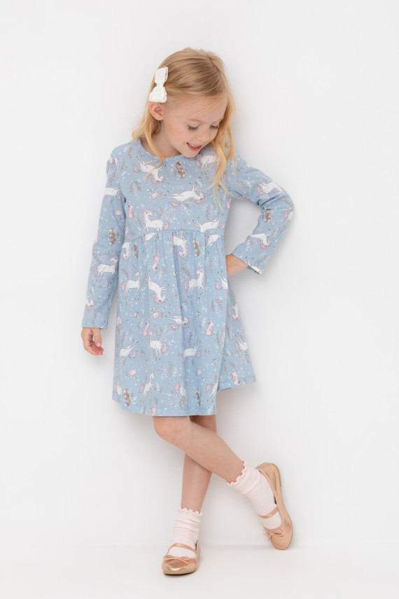 Платье для девочек CROCKID КР 5775 цвет - голубой 749₽