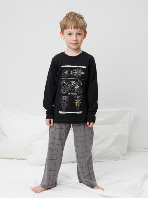 

Пижама для мальчиков CROCKID, К 1600, цвет - черный3, Пижама