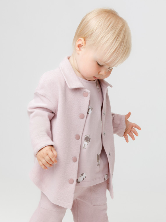 

Рубашка для девочек CROCKID, КР 302812, цвет - розовый, Рубашка