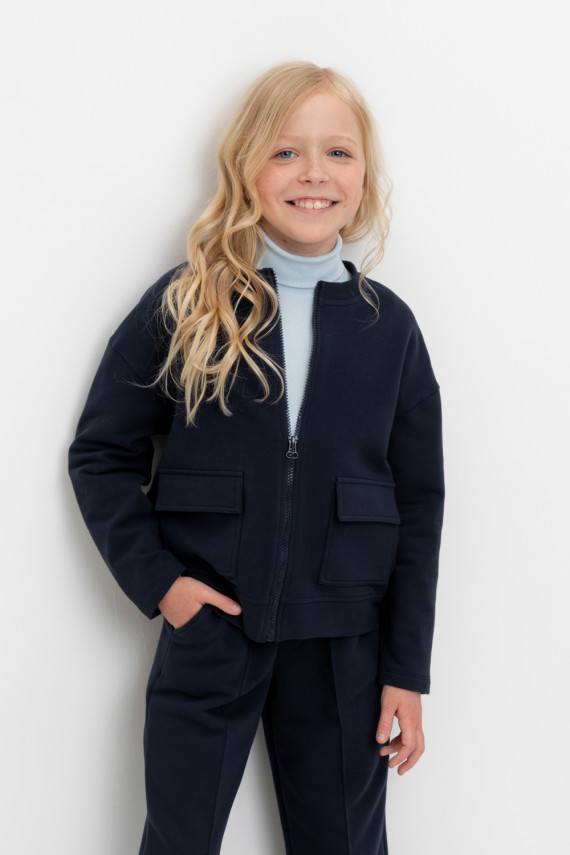 

Жакет для девочек CROCKID, К 302491, цвет - синий, Жакет