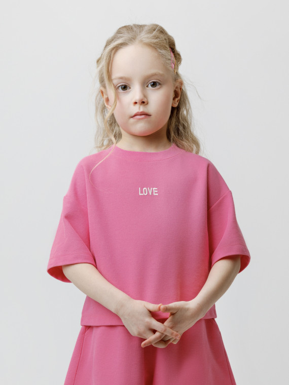 

Футболка для девочек CROCKID, КР 302944, цвет - ярко-розовый, Футболка