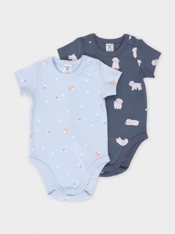 Боди для новорожденных CROCKID К 6073-2уп цвет - голубой 879₽