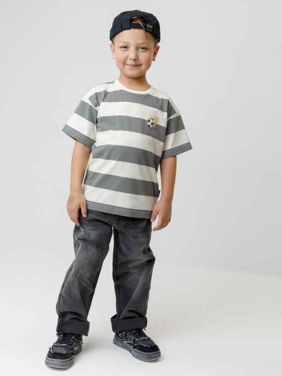 

Футболка для мальчиков CROCKID, КР 302844, цвет - сахар, Футболка