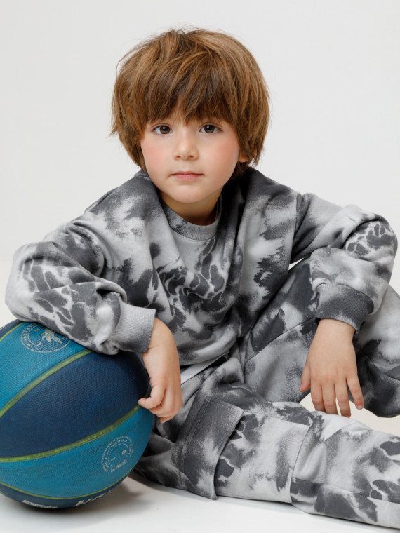 Свитшот для мальчика для мальчиков CROCKID КР 302950 цвет - светло-серый5 1274₽