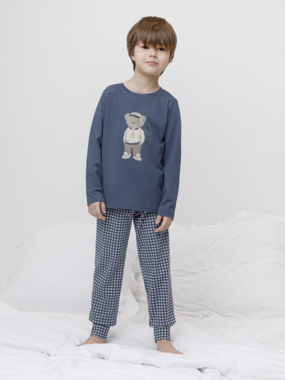 Пижама для мальчиков CROCKID К 1606 цвет - синий 1019₽