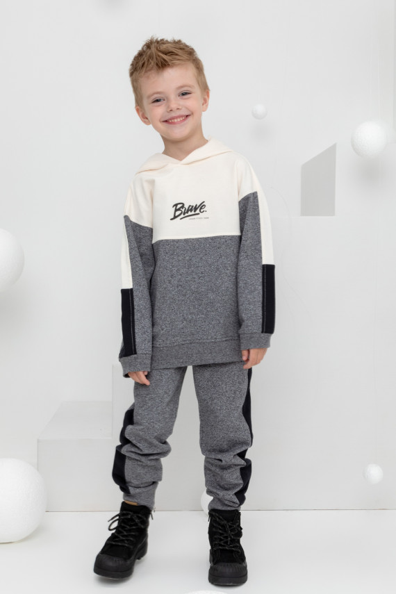 

Брюки для мальчиков CROCKID, КР 400088, цвет - серый, Брюки