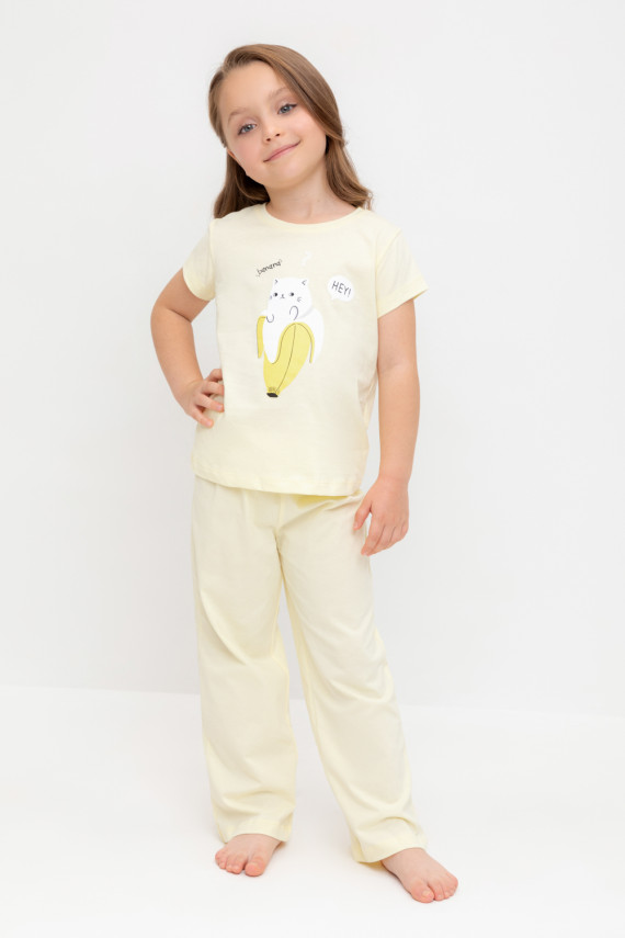 

Пижама для девочек CROCKID, К 1626, цвет - желтый, Пижама