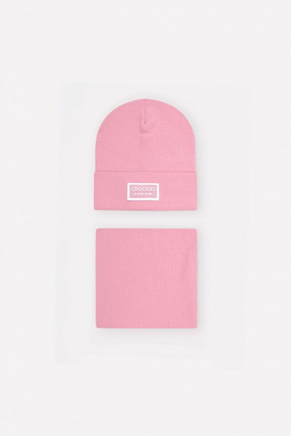 

Шапка для девочек CROCKID, К 8149, цвет - розовый, Шапка