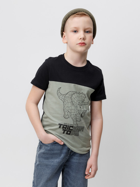 

Футболка для мальчиков CROCKID, КР 302159-1, цвет - зеленый, Футболка