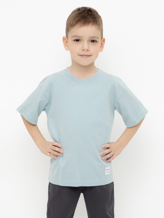 

Футболка для мальчиков CROCKID, КР 302401, цвет - голубой, Футболка