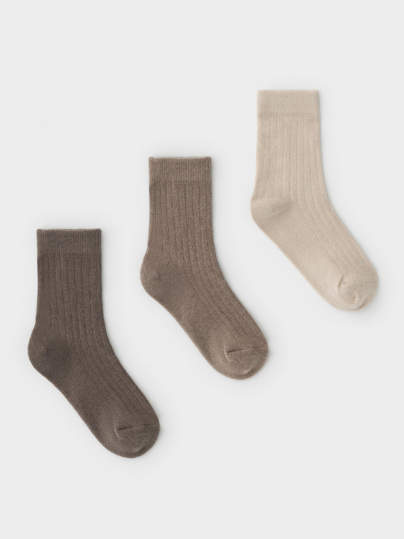 

Носки для мальчика, в комплекте 3 пары для мальчиков CROCKID, К 9681-3/3 ФВ, цвет - коричневый, Носки для мальчика, в комплекте 3 пары