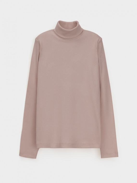 Водолазка в рубчик для девочки для девочек CROCKID КР 301477 цвет - кофейный 899₽