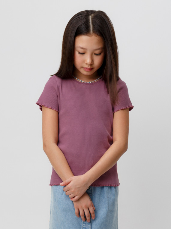 

Футболка для девочек CROCKID, К 302276-1, цвет - фиолетовый, Футболка