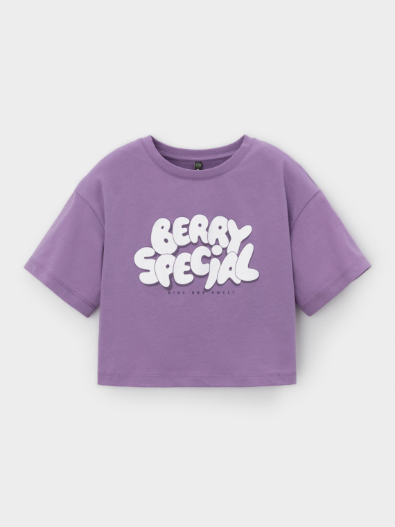 

Футболка для девочек CROCKID, КР 302936-1, цвет - фиолетовый, Футболка