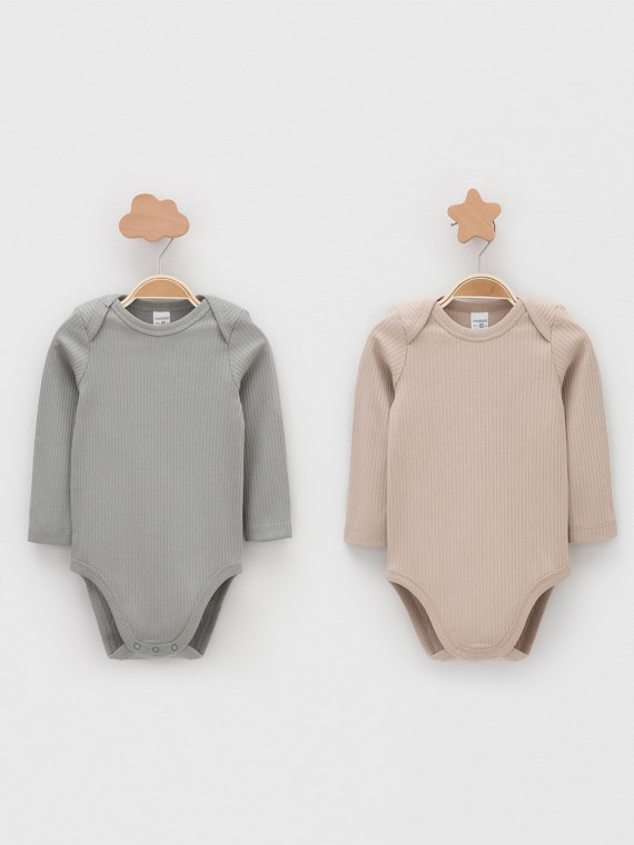 

Боди для новорожденных CROCKID, К 6526-2уп, цвет - бежевый, Боди