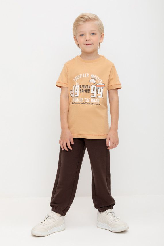 

Брюки для мальчиков CROCKID, КП 400713, цвет - коричневый, Брюки