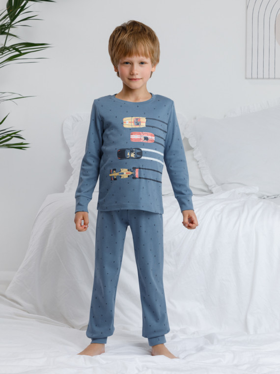 

Пижама для мальчиков CROCKID, К 1621, цвет - синий, Пижама
