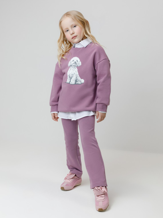 

Брюки для девочек CROCKID, КР 400871, цвет - фиолетовый, Брюки