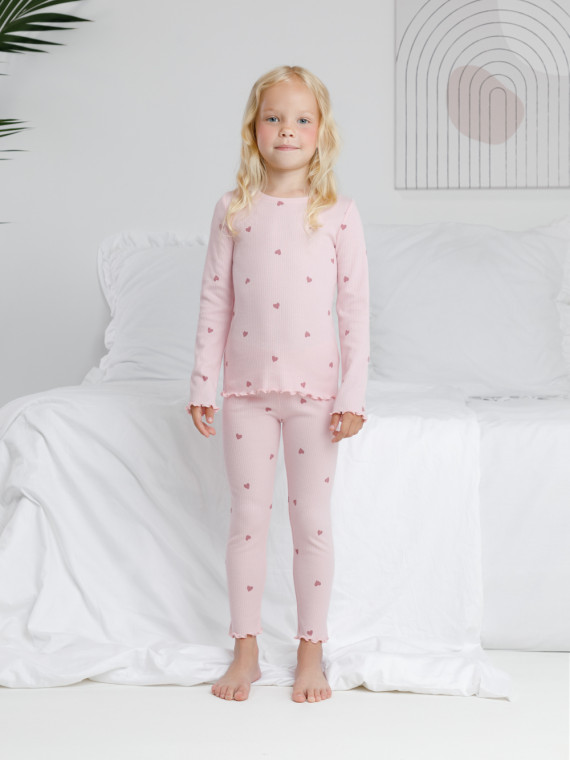 

Пижама для девочек CROCKID, К 1618, цвет - розовый, Пижама