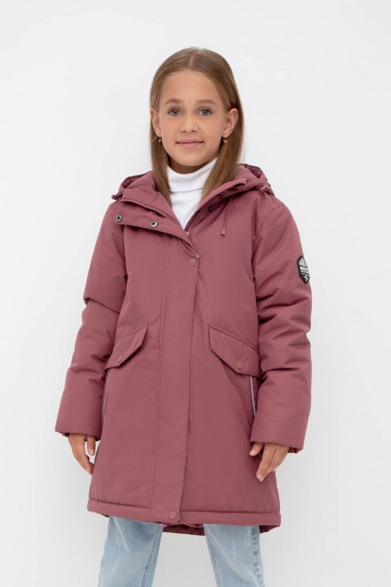 Пальто для девочек CROCKID ВК 381062 ГР цвет - бордовый 4999₽