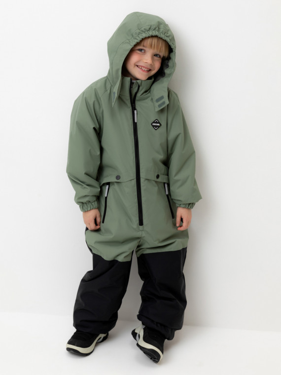 

Демисезонный комбинезон с утеплителем для мальчика для мальчиков CROCKID, ВК 60126/1 УЗГ, цвет - хаки, Демисезонный комбинезон с утеплителем для мальчика