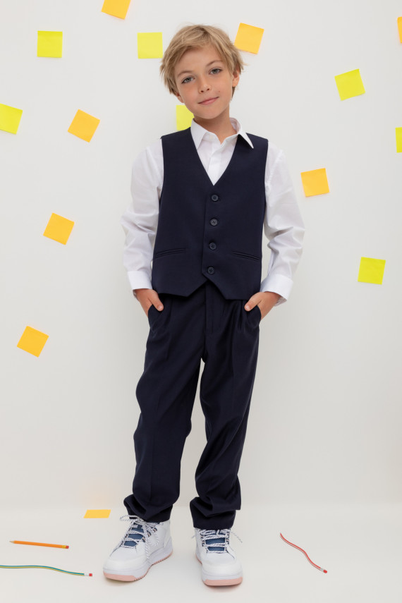 

Брюки для мальчиков CROCKID, ТК 46142, цвет - синий, Брюки