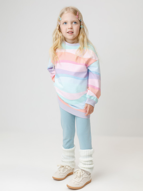 Лосины для девочки для девочек CROCKID КП 4940 цвет - голубой 449₽