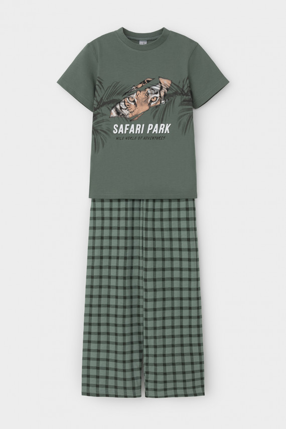 

Пижама для мальчиков CROCKID, К 1599-1, цвет - зеленый, Пижама