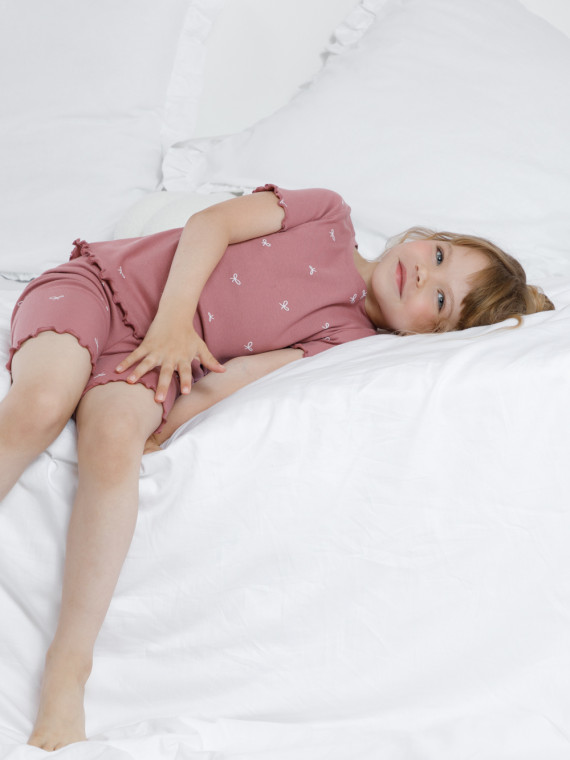 

Пижама для девочек CROCKID, К 1632, цвет - бордовый, Пижама