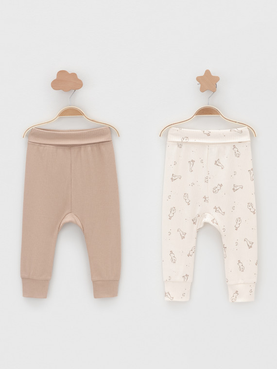 

Брюки для новорожденных CROCKID, К 400715-2уп, цвет - сахар, Брюки