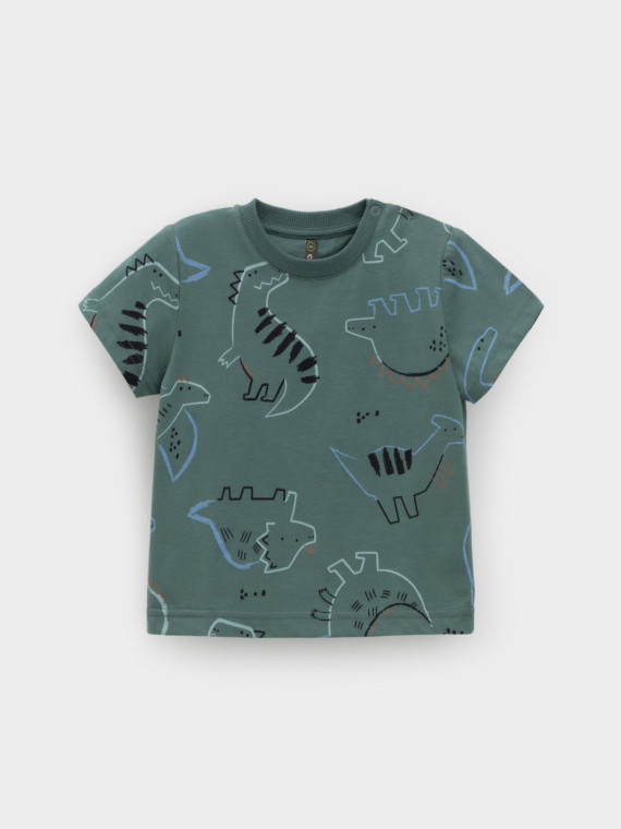 

Футболка для мальчиков CROCKID, КР 302537, цвет - зеленый, Футболка