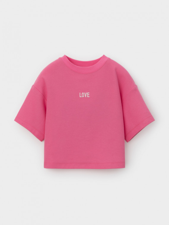 

Футболка для девочек CROCKID, КР 302944-1, цвет - ярко-розовый, Футболка