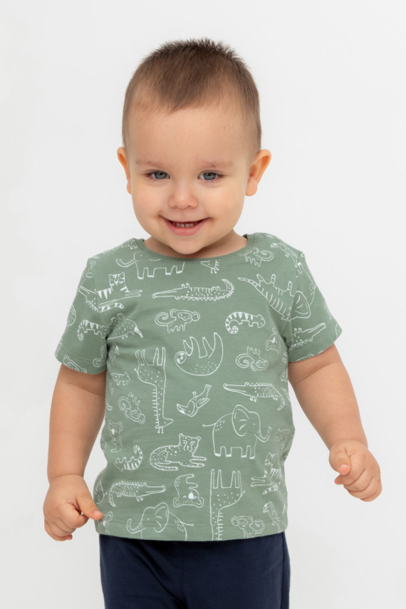 

Футболка для новорожденных CROCKID, К 301155, цвет - хаки, Футболка