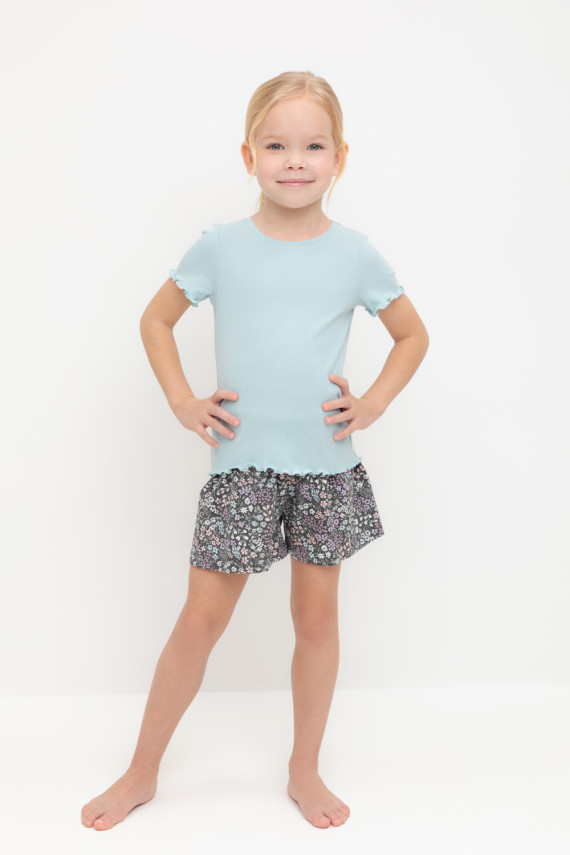 

Пижама для девочек CROCKID, К 1596, цвет - голубой, Пижама